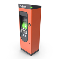Self Service Ticket Machine Orange PNG & PSD Images