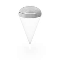 Single Subscale Parachute White PNG & PSD Images
