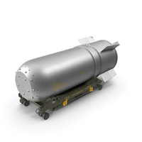Steel B41 Nuclear Bomb With Airplane Trolley PNG & PSD Images