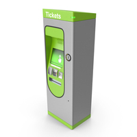 Card or Cash Ticket Machine Green PNG & PSD Images