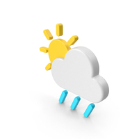Weather Icon Cloudy with Rain PNG & PSD Images