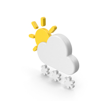 Weather Icon Cloudy with Snow PNG & PSD Images