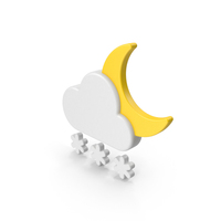 Snowfall Night Weather Icon PNG & PSD Images
