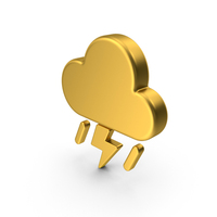 Gold Weather Icon Storm PNG & PSD Images