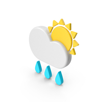 Cloudy With Rain Weather Icon PNG & PSD Images