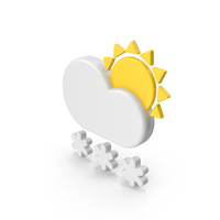 Weather Icon Cloudy with Snow PNG & PSD Images