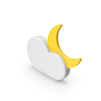 Cloudy Night Weather Icon PNG & PSD Images