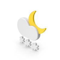 Weather Icon Snowfall Night PNG & PSD Images
