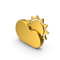 Gold  Weather Icon Сloudy PNG & PSD Images