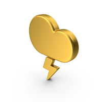 Gold Weather Icon Lightning PNG & PSD Images