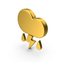Gold Weather Icon Storm PNG & PSD Images
