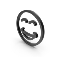 Baffled Smile Emoticons Icon Black PNG & PSD Images