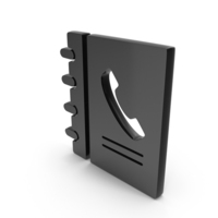 Black Phone Book Icon PNG & PSD Images