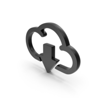 Black Cloud Download Icon PNG & PSD Images