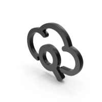 Black Cloud Search Icon PNG & PSD Images