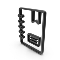 Black Contact Book Icon PNG & PSD Images