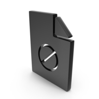 Black Document Blocked Icon PNG & PSD Images