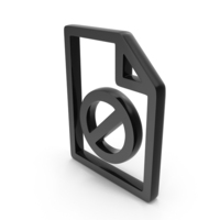 Black Blocked Document Icon PNG & PSD Images