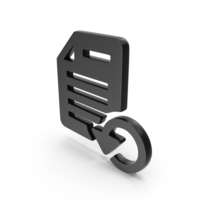 Black File Refresh Icon PNG & PSD Images