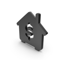 Black Dollar House Icon PNG & PSD Images