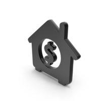 Black Dollar House Icon PNG & PSD Images