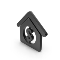 Black Dollar House Icon PNG & PSD Images