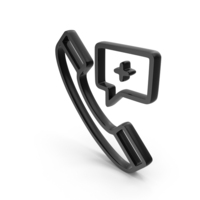 Black Add Phone Call Icon PNG & PSD Images