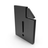 Black Exclamation Mark Document Icon PNG & PSD Images