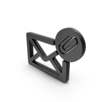 Mail Attach File Icon Black PNG & PSD Images