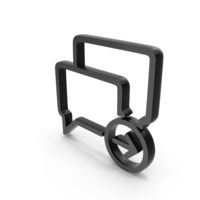 Black Move Chats Icon PNG & PSD Images