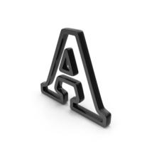 Out Line Alphabet A Black PNG & PSD Images