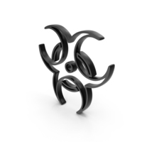 Black Biohazard Outline Icon PNG & PSD Images