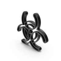 Black Biohazard Outline Icon PNG & PSD Images