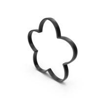 Out Line Flower Type Star Icon Black PNG & PSD Images
