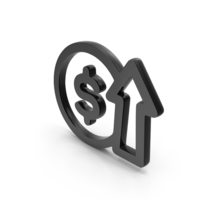 Dollar Profit Icon Black PNG & PSD Images