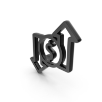 Dollar Profit Icon Black PNG & PSD Images