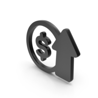 Dollar Profit Icon Black PNG & PSD Images