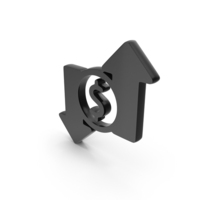 Dollar Profit Icon Black PNG & PSD Images