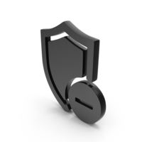 Black Remove Shield Icon PNG & PSD Images