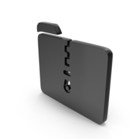 Black Zip Folder Icon PNG & PSD Images