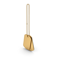 Hanging Gold Dogtags PNG & PSD Images