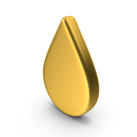 Gold Water Drop Icon PNG & PSD Images