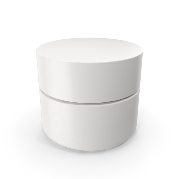 White Cosmetic Jar PNG & PSD Images