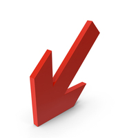 Red Down Arrow Icon PNG & PSD Images