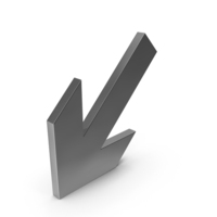 Silver Down Arrow PNG & PSD Images