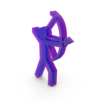 Glass Archery Icon Symbol PNG & PSD Images