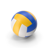 Volleyball Ball Yellow Blue White PNG & PSD Images
