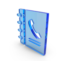 Phone Book Icon Glass PNG & PSD Images