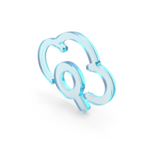 Cloud Search Icon Glass PNG & PSD Images