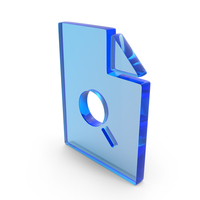 Search Document Icon Glass PNG & PSD Images